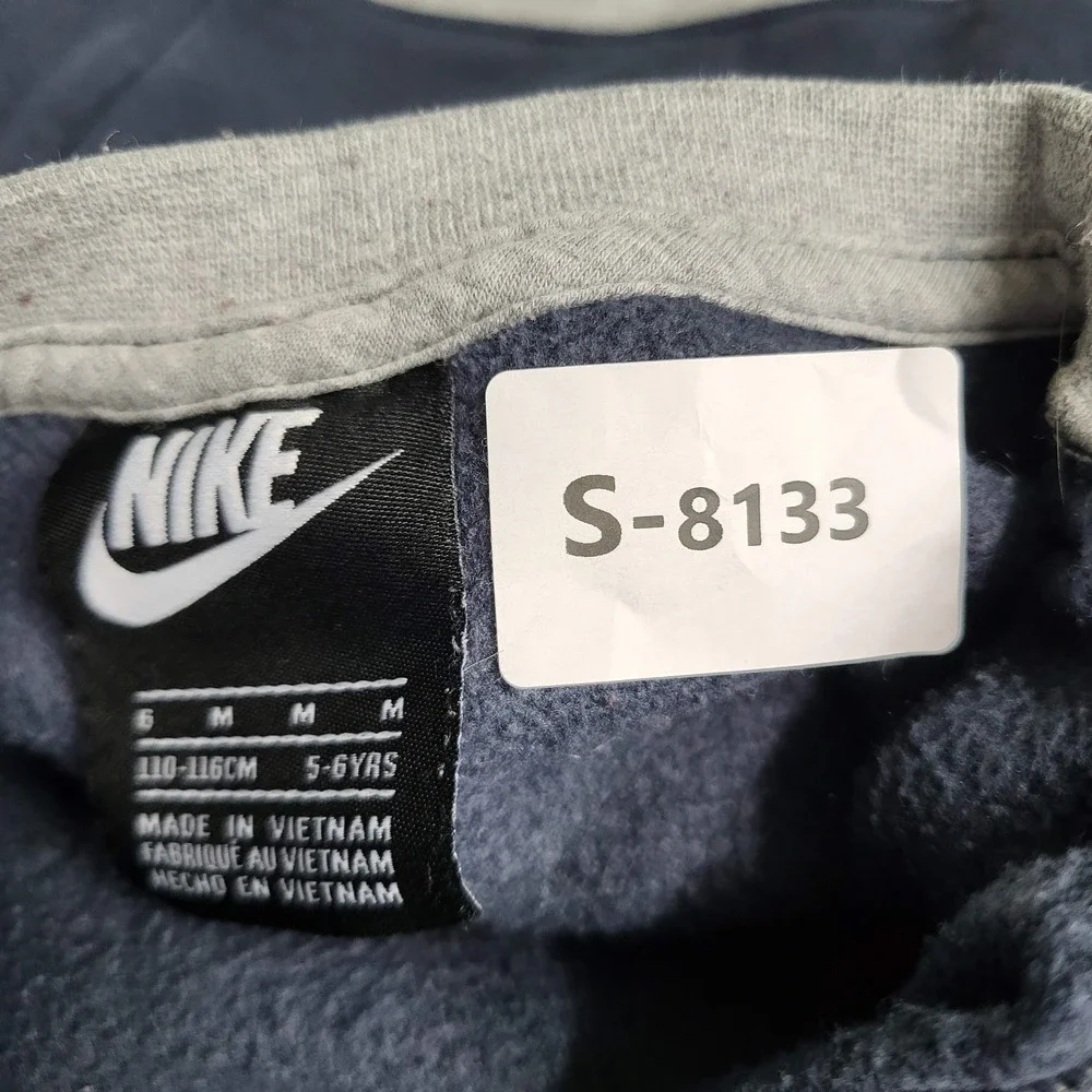 Nike Boys‎ Sweatshirt 6 M 110-116CM 5-6YRS Navy Colorblock Just Do It Logo Long
